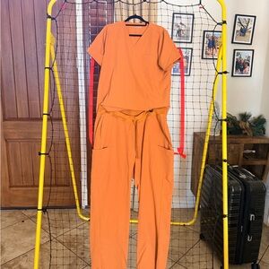 Mandala brand Orange Women's SCRUB SET